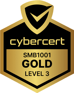 CyberCert SMB1001 Gold Level 3 badge